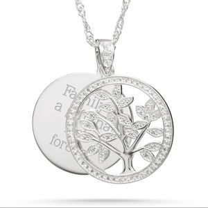 Silver Family Tree Necklace